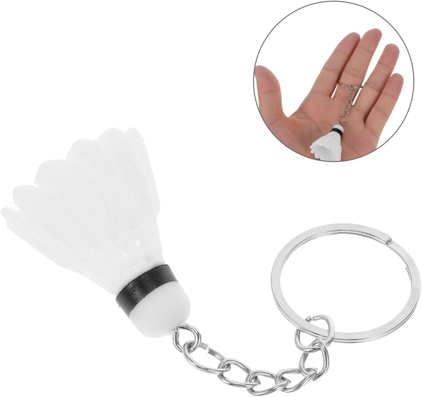 VICASKY 12pcs Mini Badminton Keychains Cute Sports Accessories