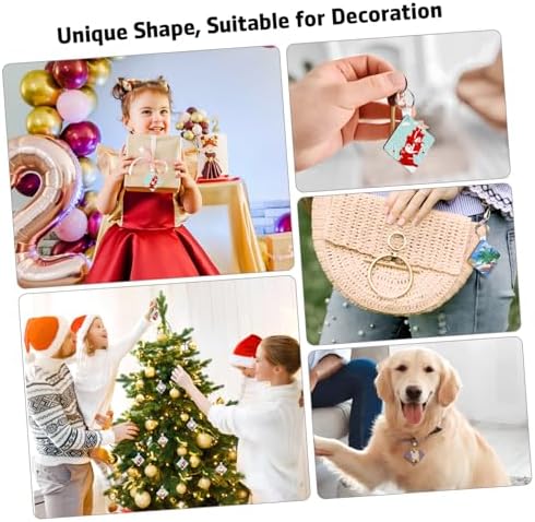 ARTIBETTER 40pcs Double-sided Keychain Blanks for Custom Keychains