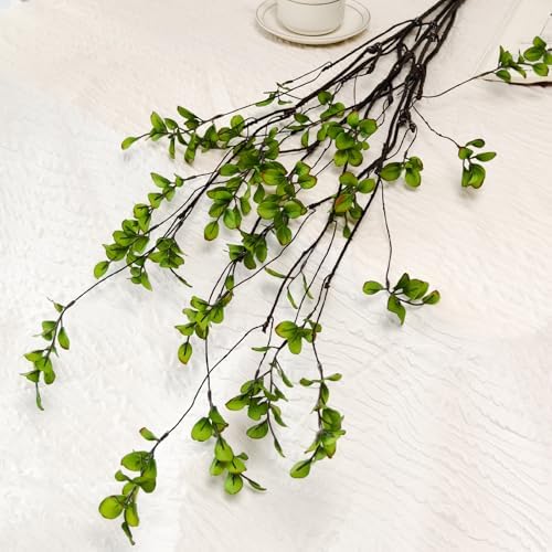 4 Pcs Artificial Ficus Branches for Vase Filler and Centerpiece
