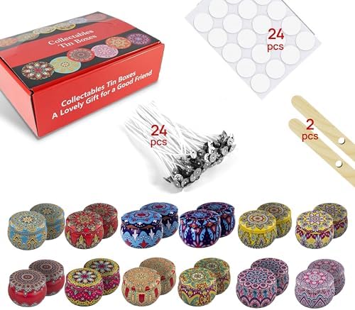 MENDELEEV STYLE 45 Oz Candle Tin Set 24 pcs