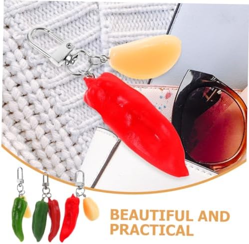 GALPADA Chili Keychain for Car Keys and Bag Hanging
