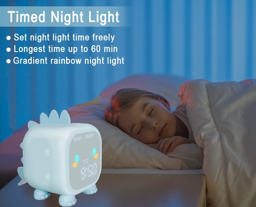 Kids Dinosaur Alarm Clock with Night Light