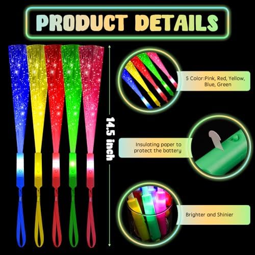 30PCS LED Glow Sticks Party Decorations