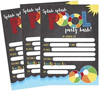 Hadley Designs 50 Pool Party Invitations
