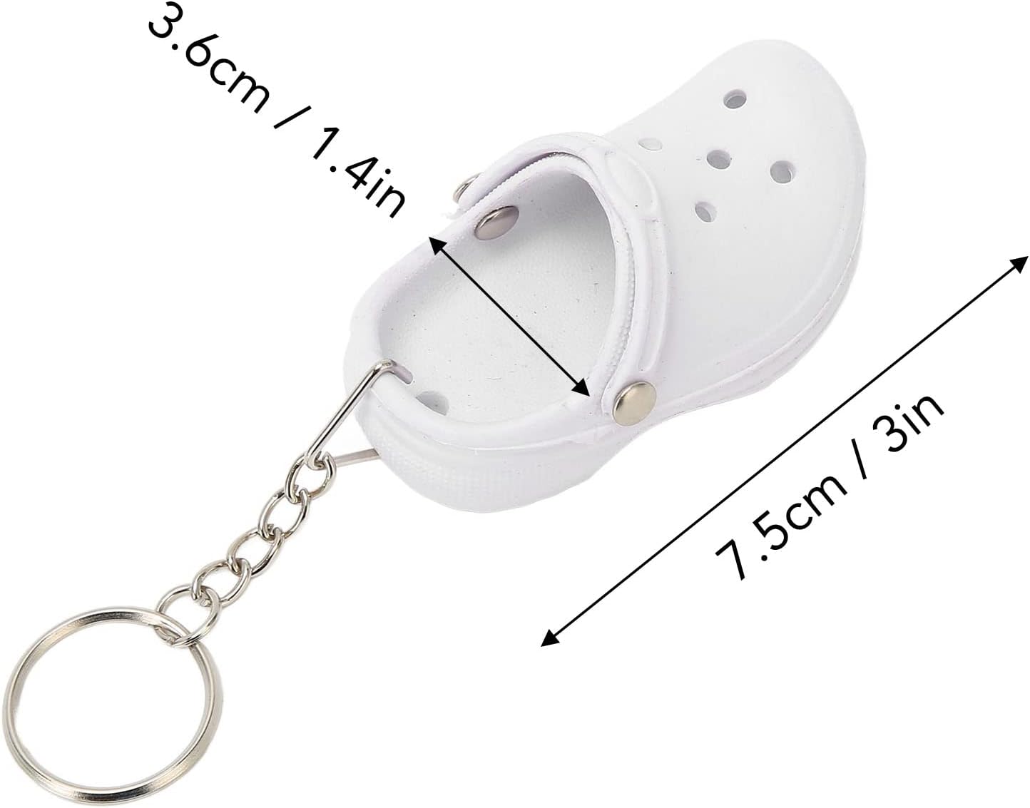 20 Pcs Mini Silicone Shoe Keychains Set