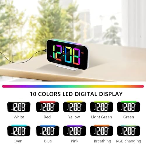 LED Digital Alarm Clock with Night Light and Dual Alarm
