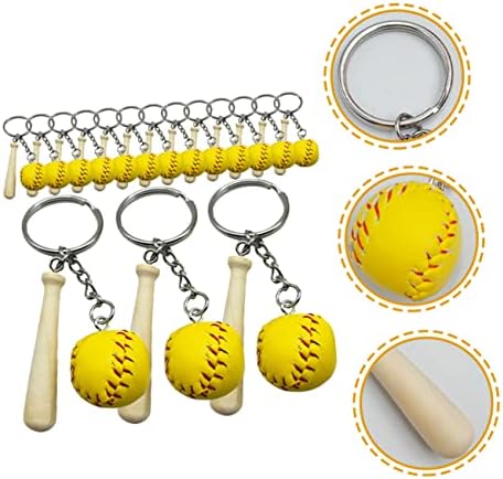 POPETPOP 16pcs Baseball Keychain Set for Boys Girls and Players