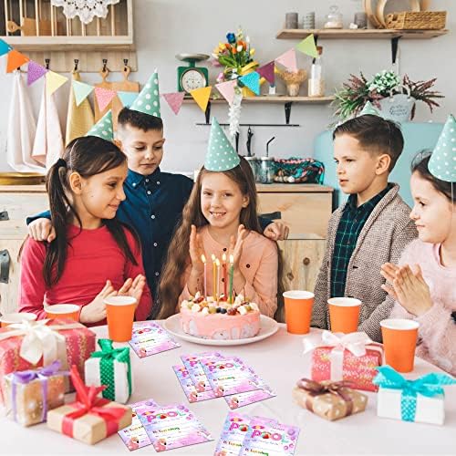 ISOVF 4 inch x 6 inch Birthday Party Invitations with Envelopes 20 Sets