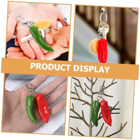 SOIMISS Chili Keychain with Pepper and Garlic Design