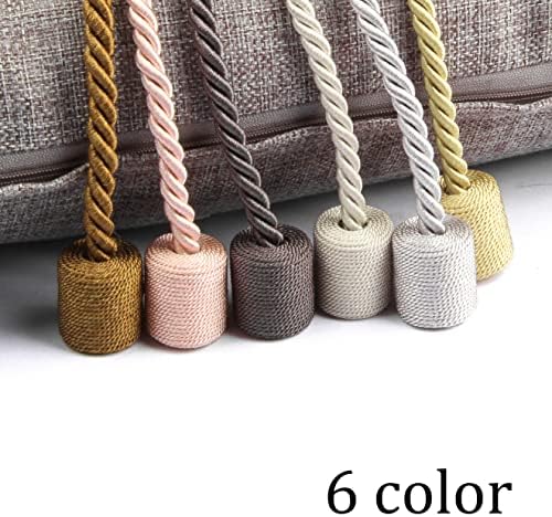 BEL AVENIR Pink Magnetic Curtain Holdbacks Tassel Ties