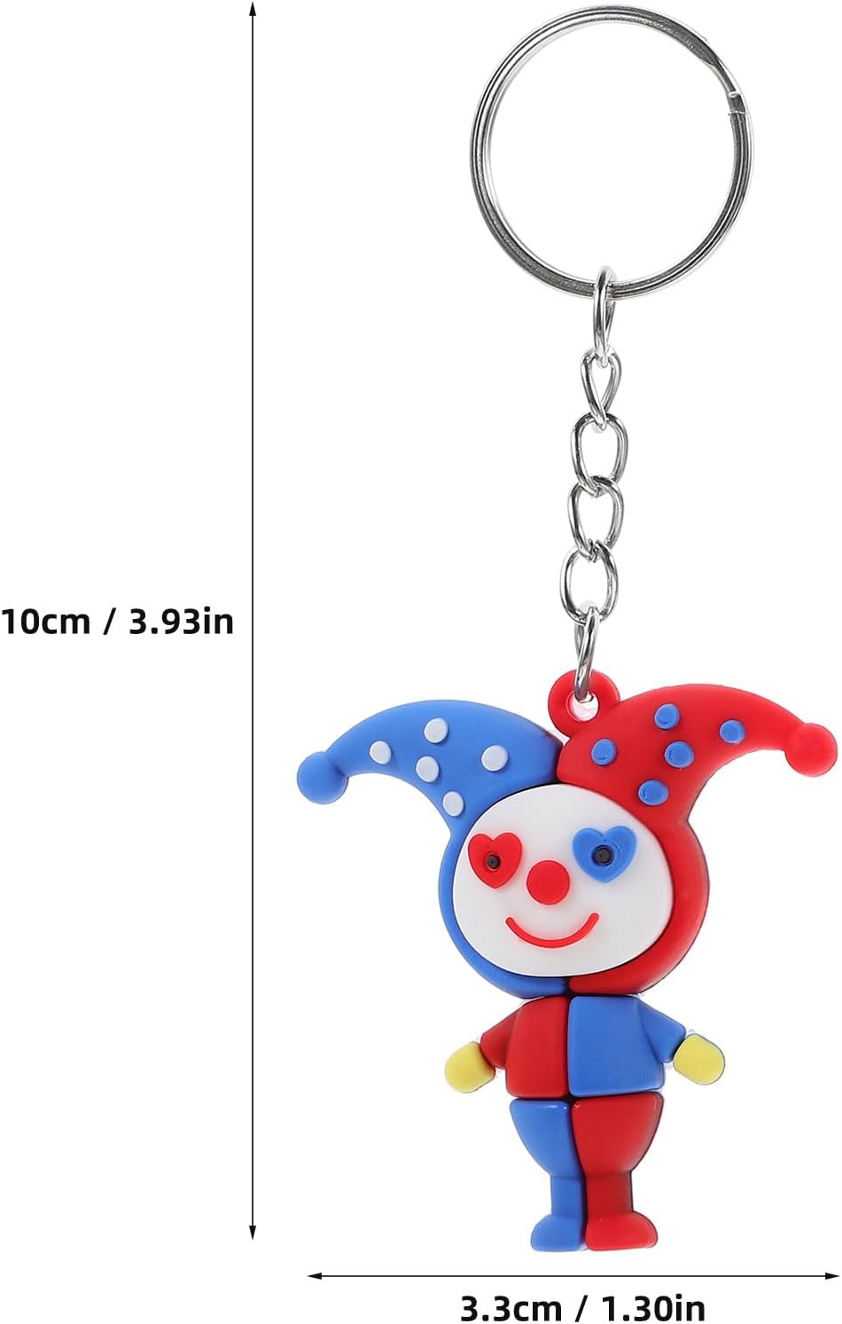LOGOFUN 12 Pcs Crown Key Chains Resin Circus Cartoon Keyrings