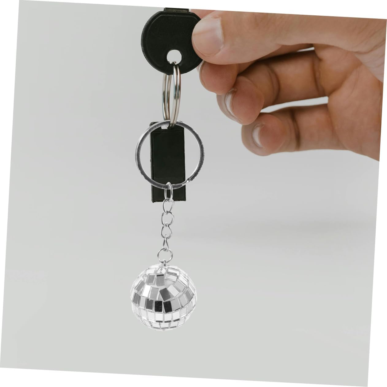 Wakauto 6pcs Mirror Disco Ball Keychains