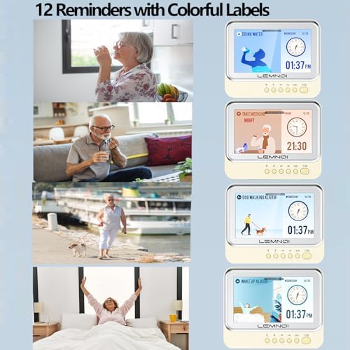 Dementia Clock with 15 Alarms and Customizable Display Modes