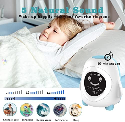 Kids Alarm Clock with Night Light and Sound