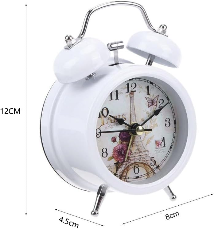 HKYFC Childrens Retro Alarm Clock with Night Light