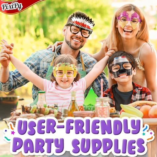 PixiPy Funny Paperboard Photo Booth Props - 30pc Hawaiian Theme