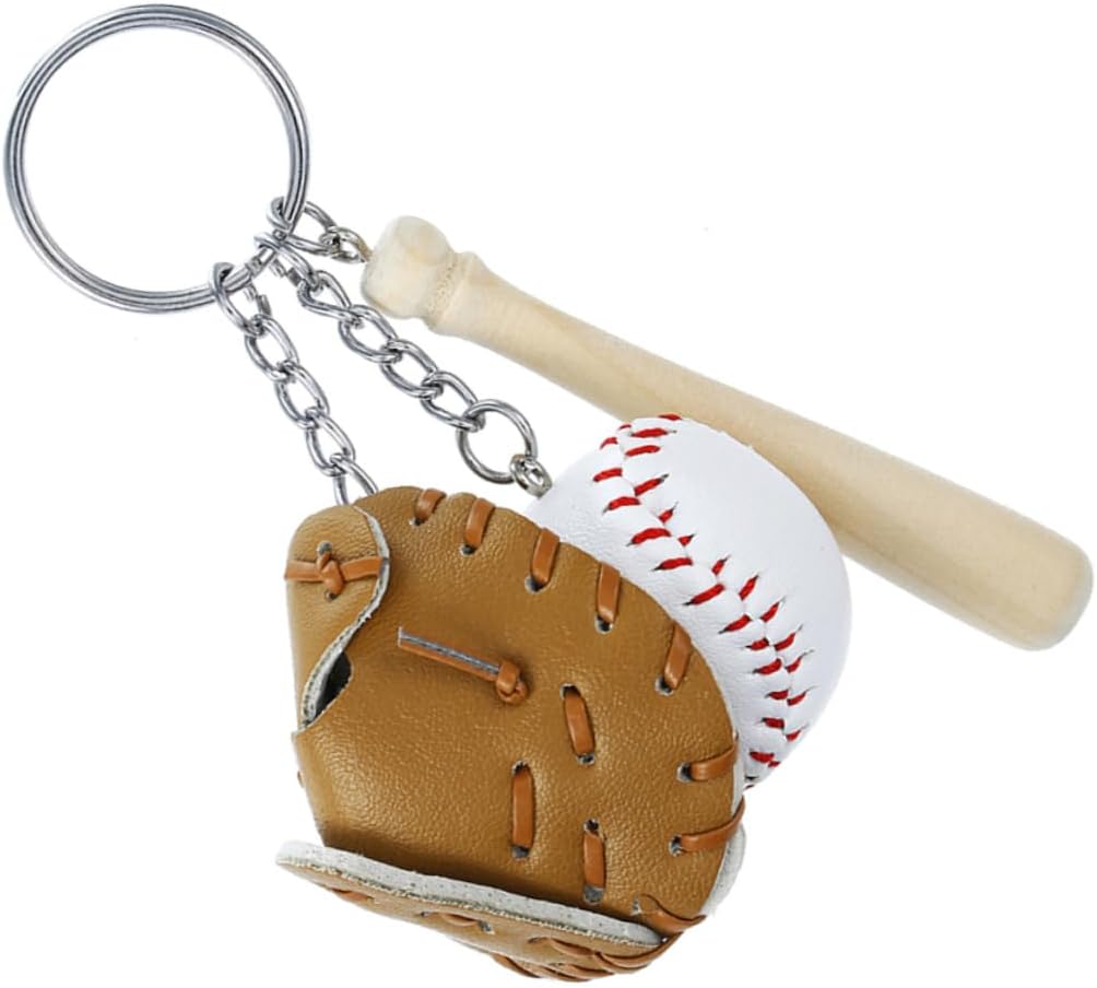 HANABASS Baseball Theme Keyring Pack 4 Pcs