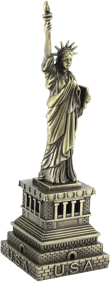 Jerliflyer Mini Statue of Liberty Metal Statue Desk Decoration