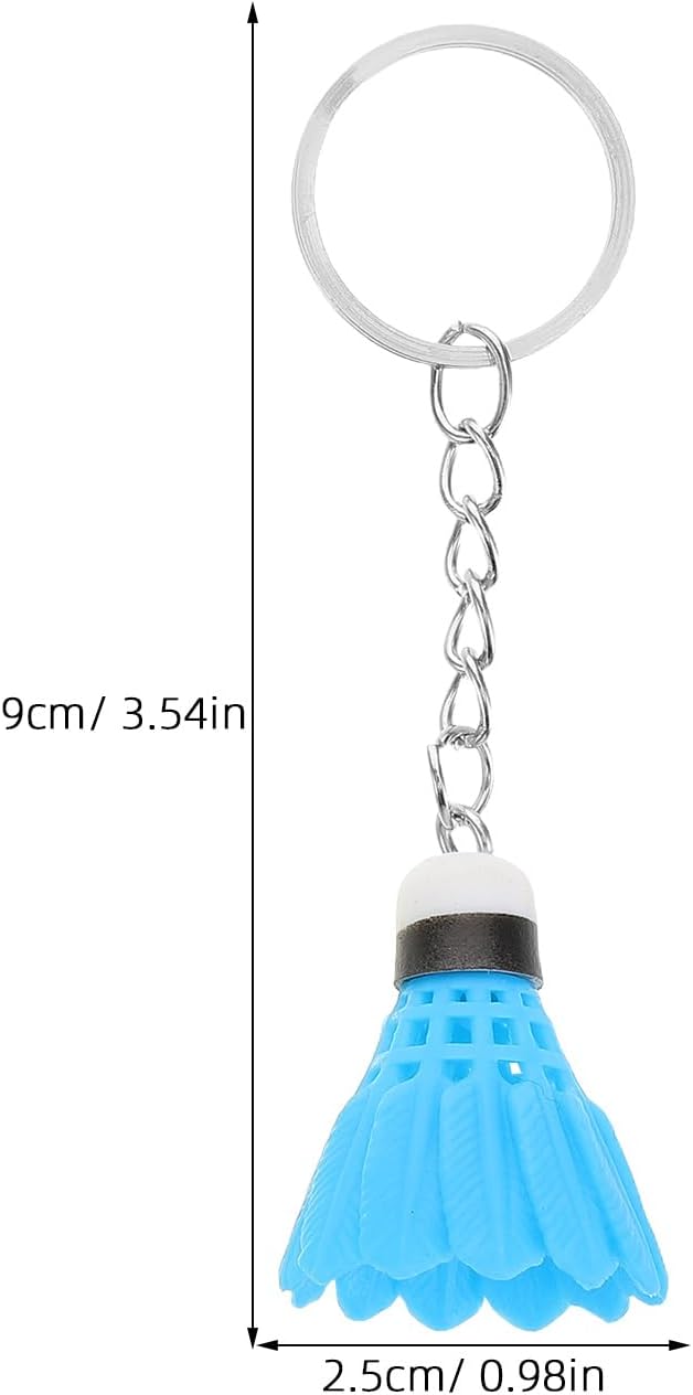 LOGOFUN 18PCS Mini Shuttlecock Keychain Set - 3 Colors