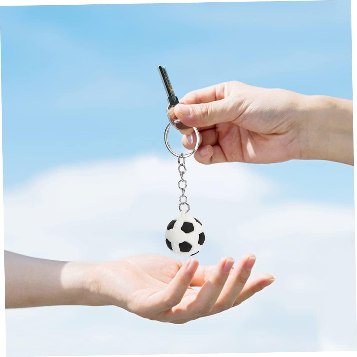 16pcs Soccer Keychain Set with Ball Design