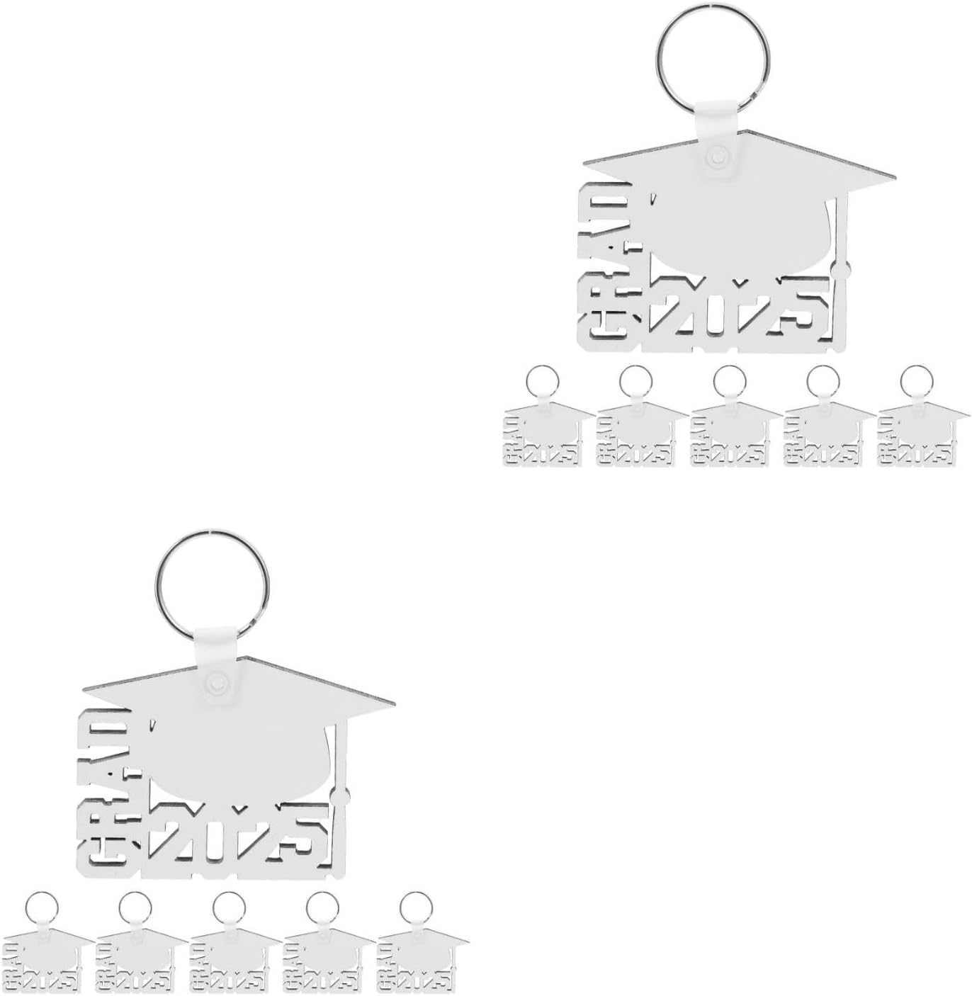LOGOFUN 12PCS Graduation Keychains 2025 Customizable
