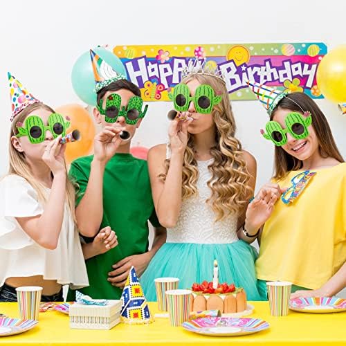 8 Pairs Cactus Mexican Theme Sunglasses for Fiesta Parties