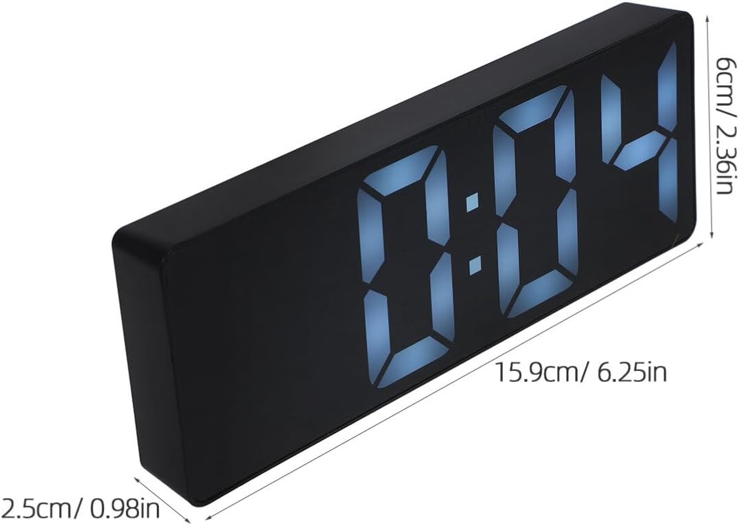 Luxshiny Digital Alarm Clock with Mirror Display