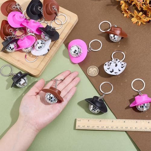 PH PandaHall 20pcs Western Cowboy Hat Keychains