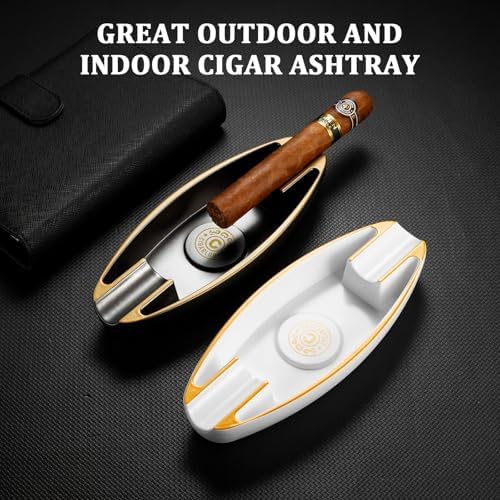 Unique Boat Shape Cigar Ashtray with Holder