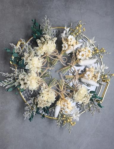 Xins Convey Mini Dried Flower Bouquet Set Pack of 12 Gray