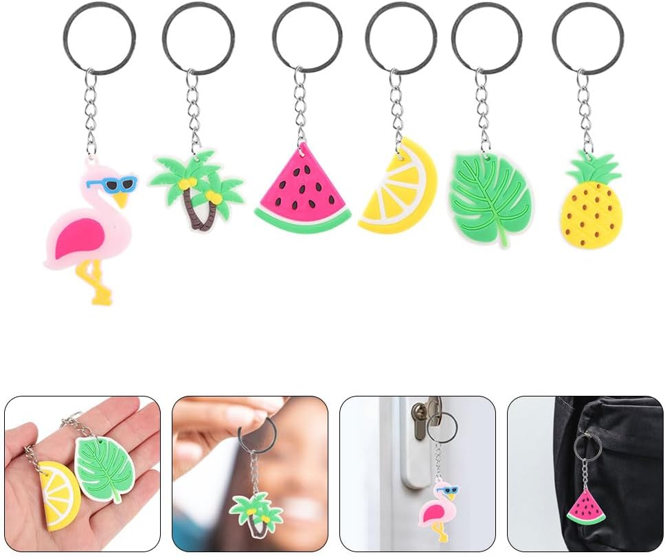 LOGOFUN 24 Pc Hawaiian Keychain Set