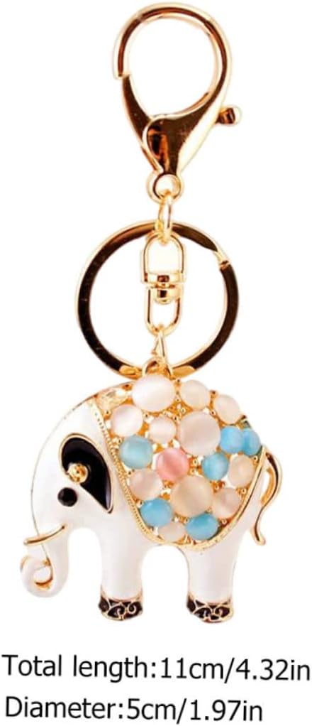 Sparkling Elephant Keychain for Car Keys