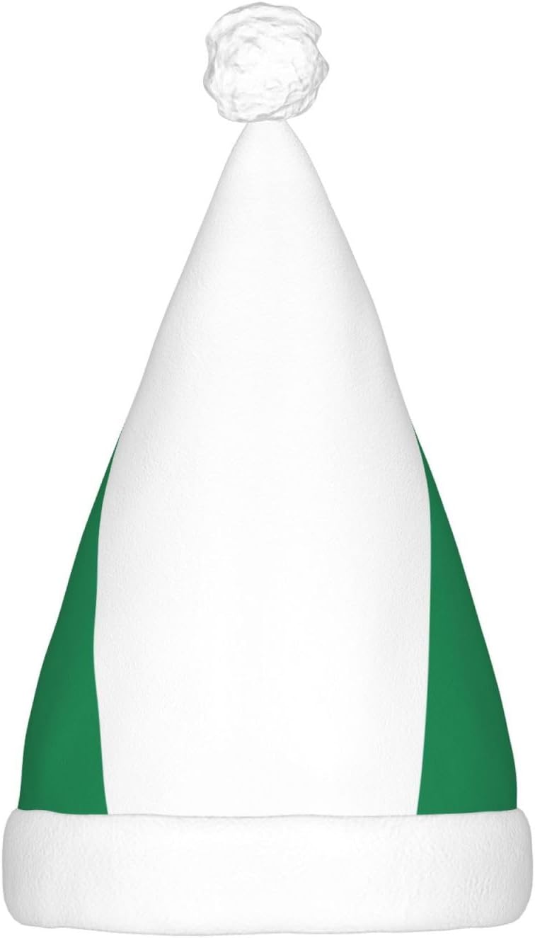 Nigeria Flag Christmas Hat with LED Lights