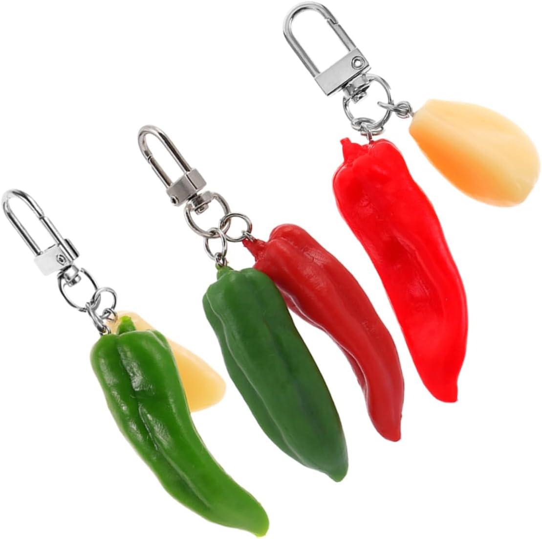 SOIMISS Chili Keychain with Pepper and Garlic Design