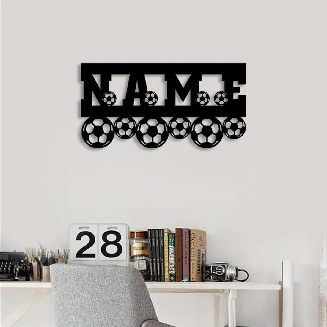 Personalized Football Wall Art with LED Light