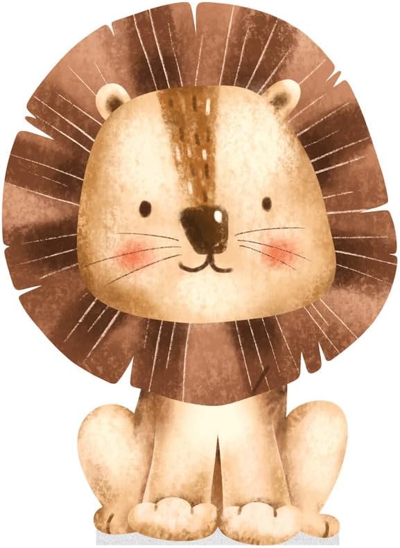 Watercolor Animal Cardboard Cutout - Lion Stand Up