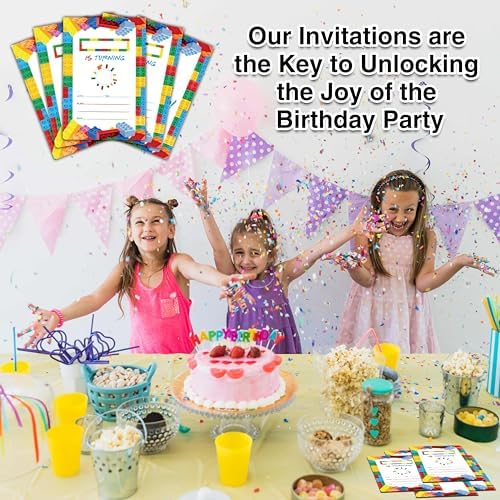 25pcs Birthday Invitation Set with Envelopes