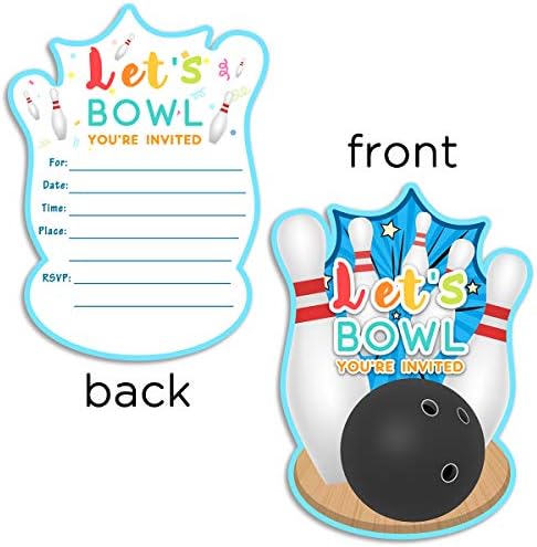 Yangmics Direct 30 Bowling Birthday Invitations with Envelopes