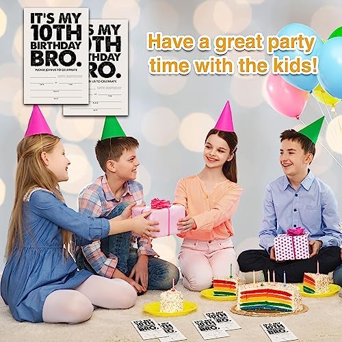 YSTEP 10th Birthday Party Invitations 20 Pack