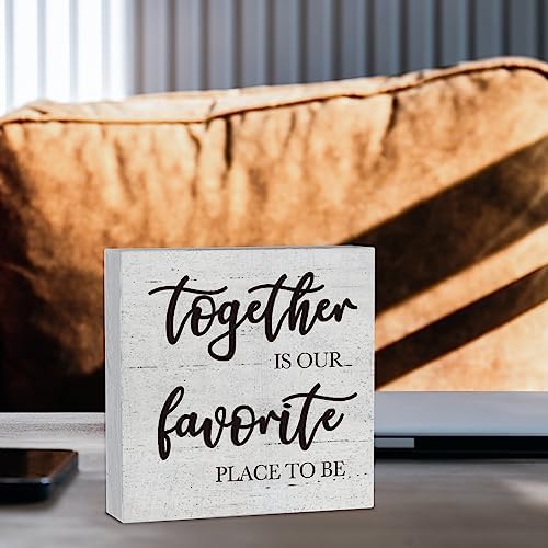 Together Is Our Favorite Place to Be Wooden Box Sign