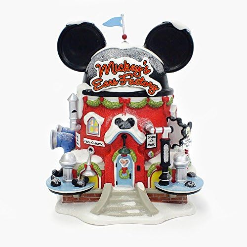 Department 56 North Pole Village Mickey Ear Factory Miniature Lighted Building