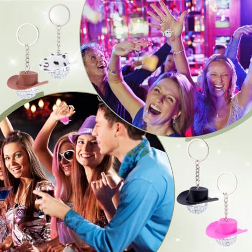 PH PandaHall 20pcs Western Cowboy Hat Keychains