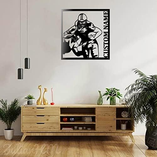 Custom American Football Metal Wall Art with LED Lights