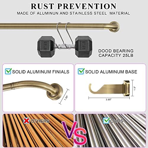 Antique Bronze Disc Curtain Rods 28-48 Inches