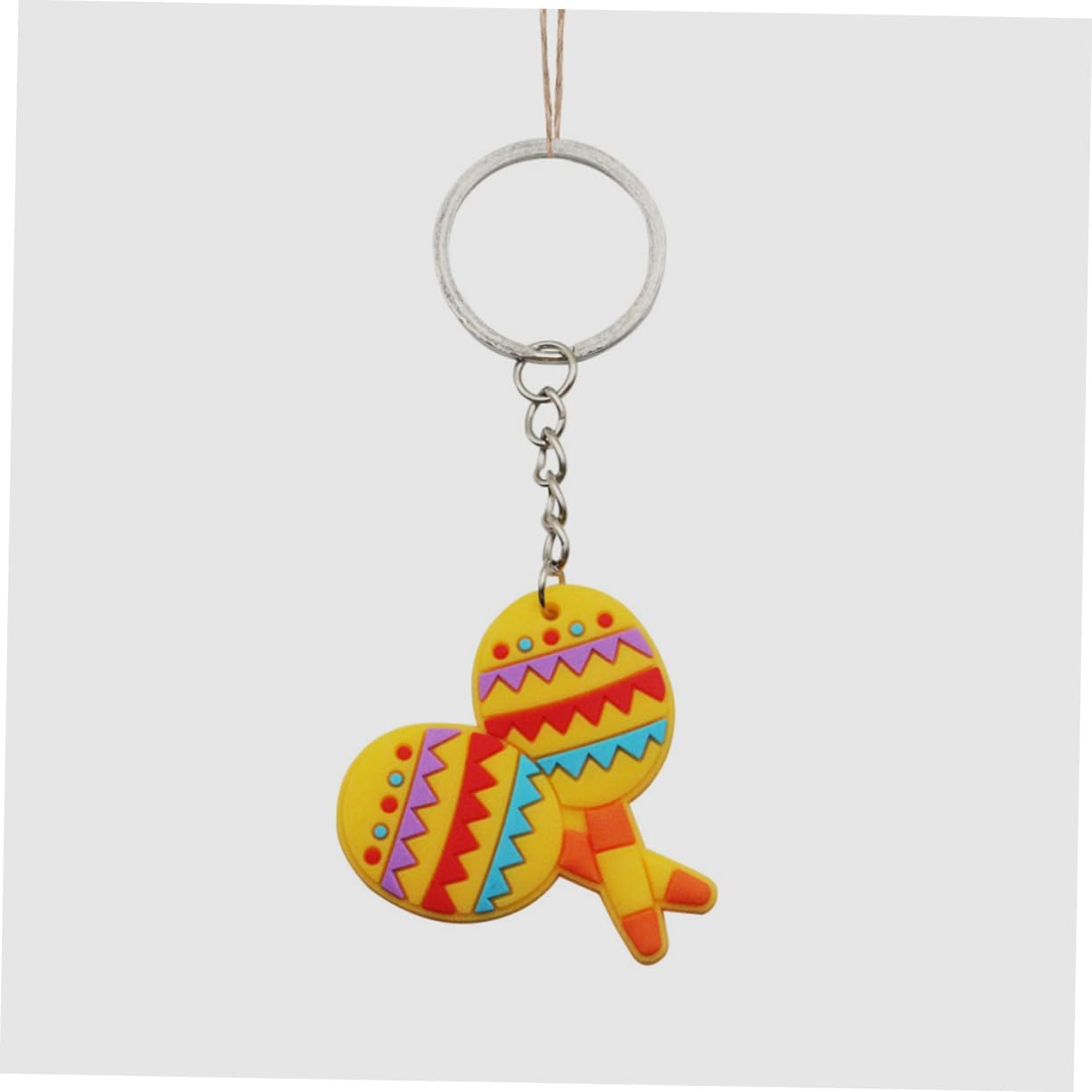 Uonlytech 10pcs Mexican Keychains Cactus Hat Guitar Maraca Party Favors