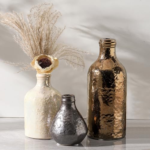Ceramic Vase Set of 3 Boho Modern Decorative Vases