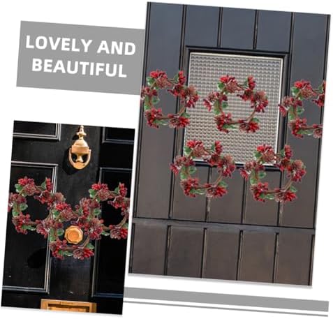 4pcs Christmas Candle Pine Cones and Berries Holiday Decor Set