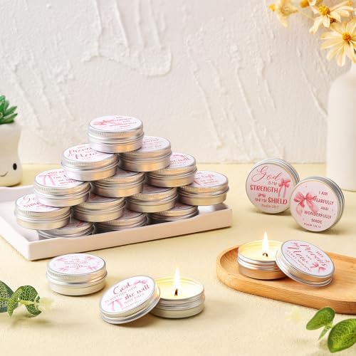 36 Bible Verse Scented Candle Tins with Lids