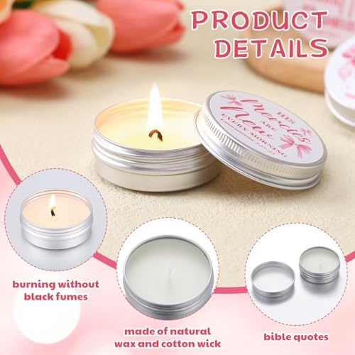 36 Bible Verse Scented Candle Tins with Lids