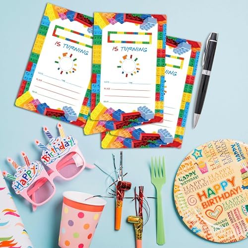 25pcs Birthday Invitation Set with Envelopes
